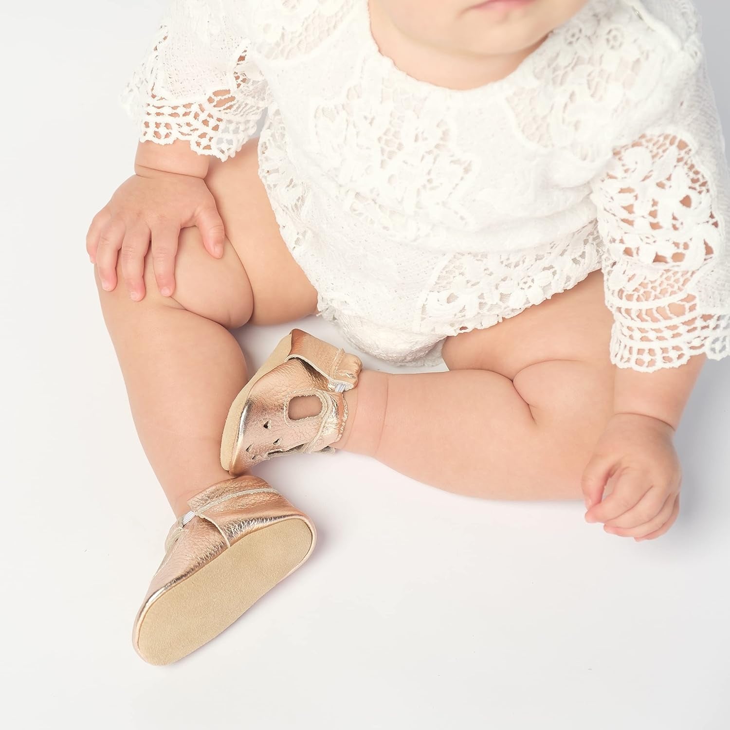Mary Jane Moccasins - Genuine Leather Soft Sole Baby Girl Shoes for Newborns, Infants, Babies, and Toddlers